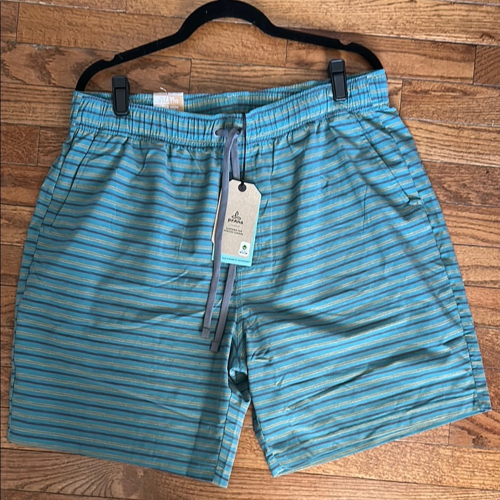 Prana Blue Board Shorts with Quick-Dry Fabric